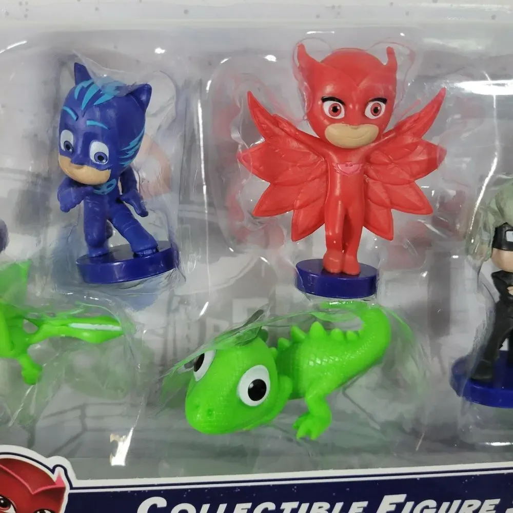 PJ MASKS Collectible Figure Toy Set 8 Owlette Gekko Luna Night Ninja Romeo